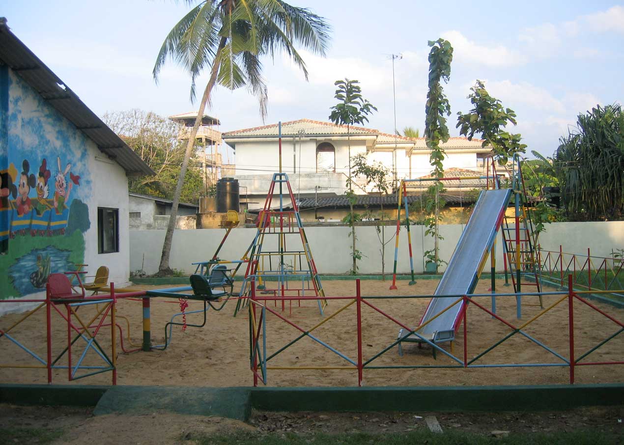 Empty school playground